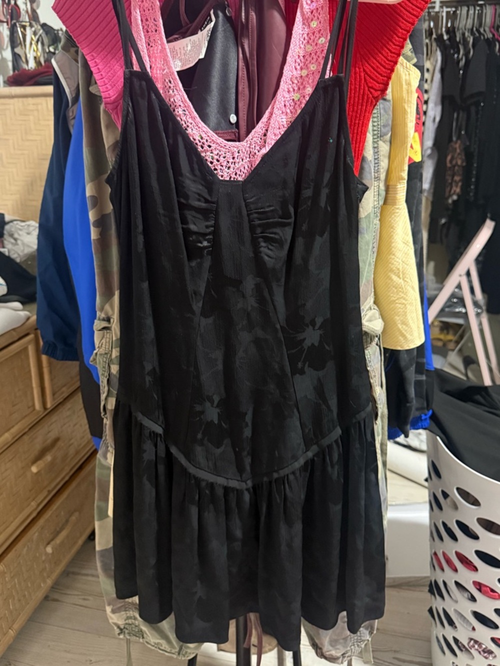 LoveShackFancy black floral dress
